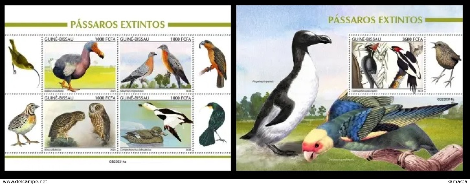 Guinea Bissau 2023 Extinct Birds. (314) OFFICIAL ISSUE - Prehistorics