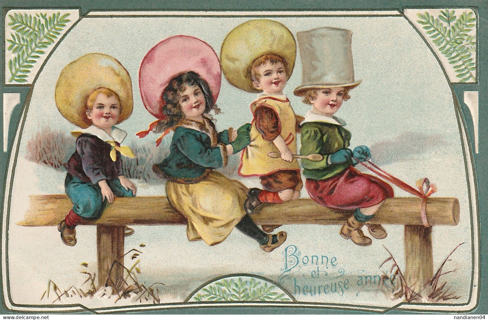 CPA  - Fantaisie - Gaufrée - Style Viennoise - Enfant - Autres & Non Classés