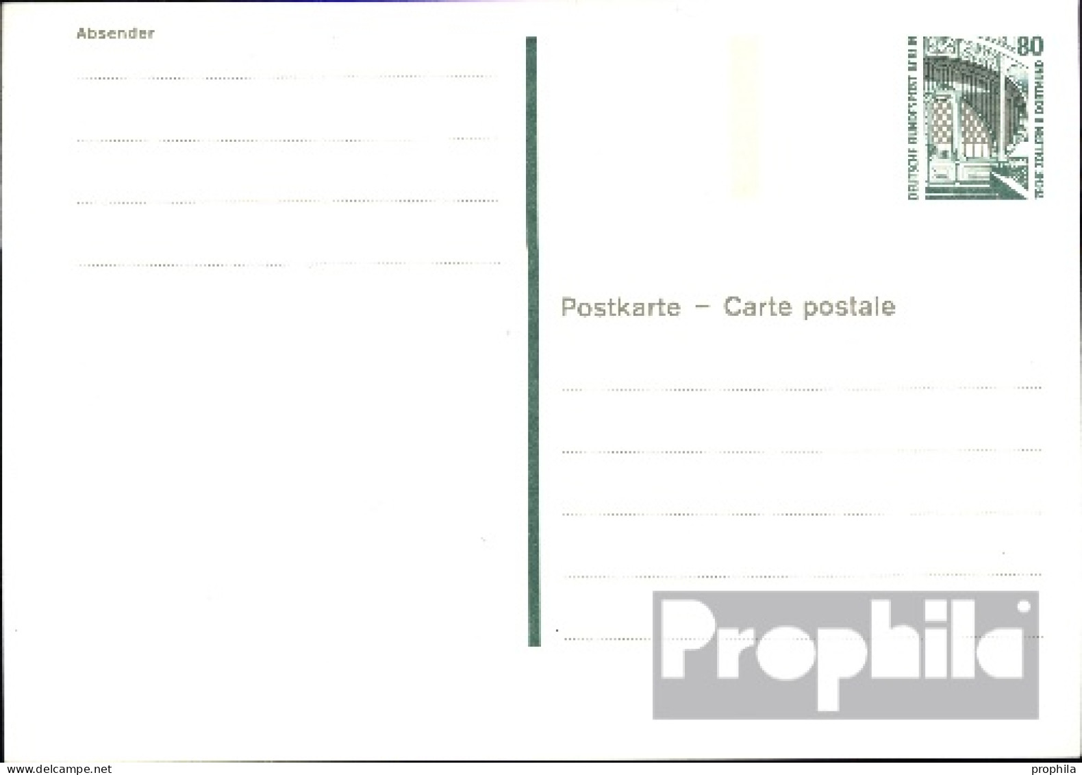 Berlin (West) P136 Amtliche Postkarte Gefälligkeitsgestempelt Gebraucht 1990 Sehenswürdigkeiten - Sonstige & Ohne Zuordnung