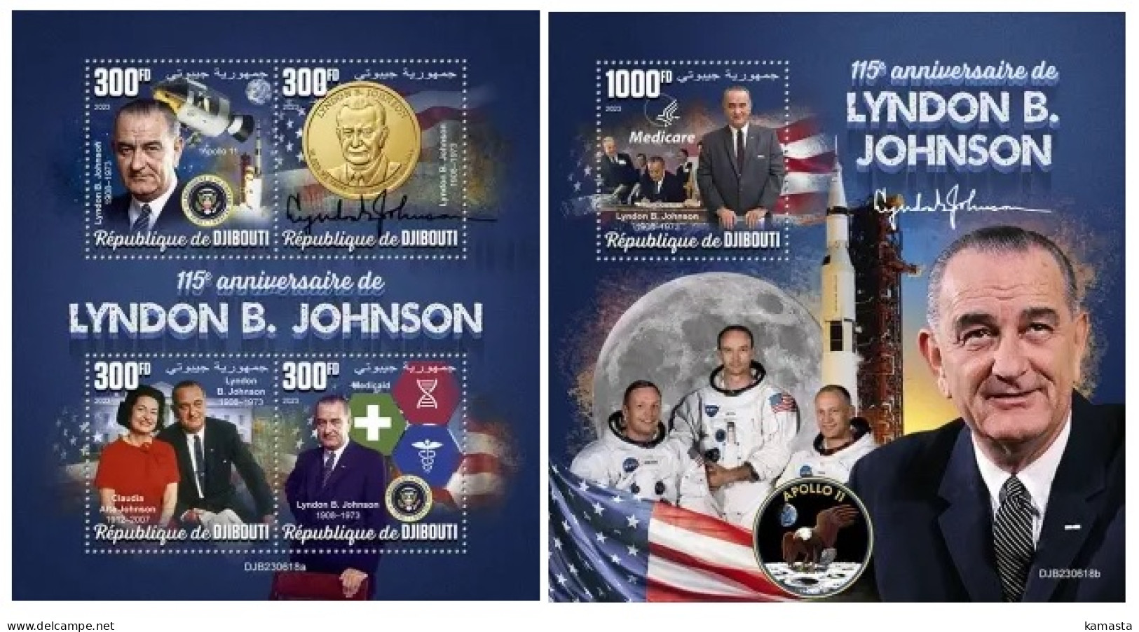 Djibouti 2023 115th Anniversary Of Lyndon B.Johnson.  (618) OFFICIAL ISSUE - Other & Unclassified