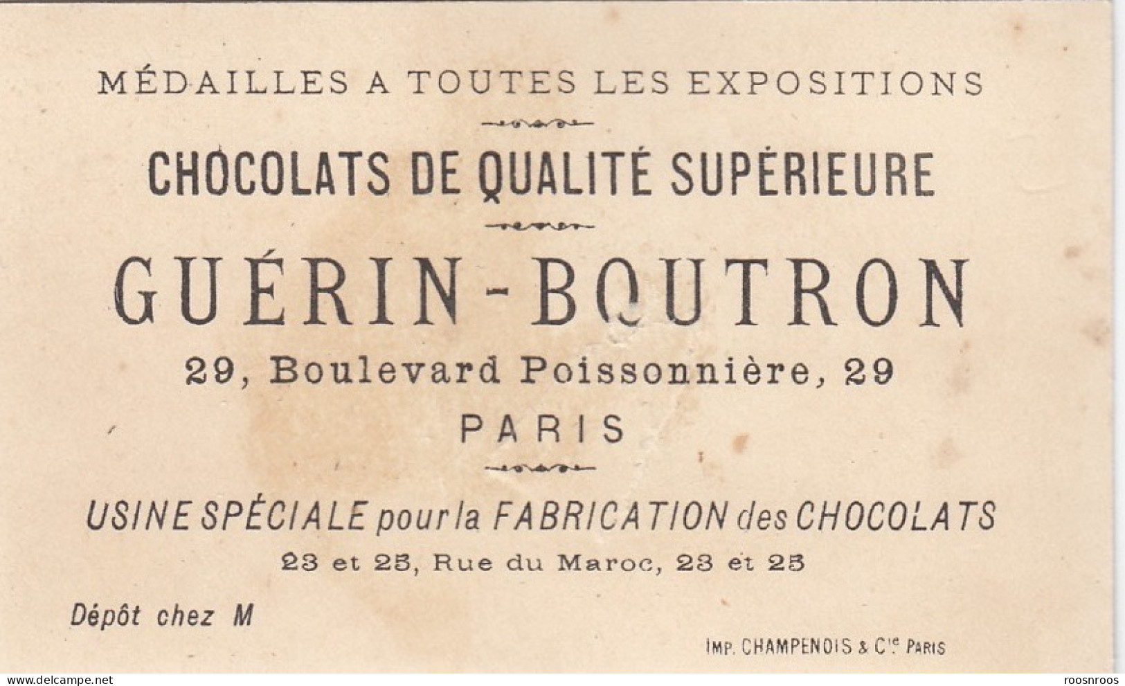 CHROMO CHOCOLAT GUERIN BOUTRON -  FLEURS D'APPARTEMENT - Guérin-Boutron