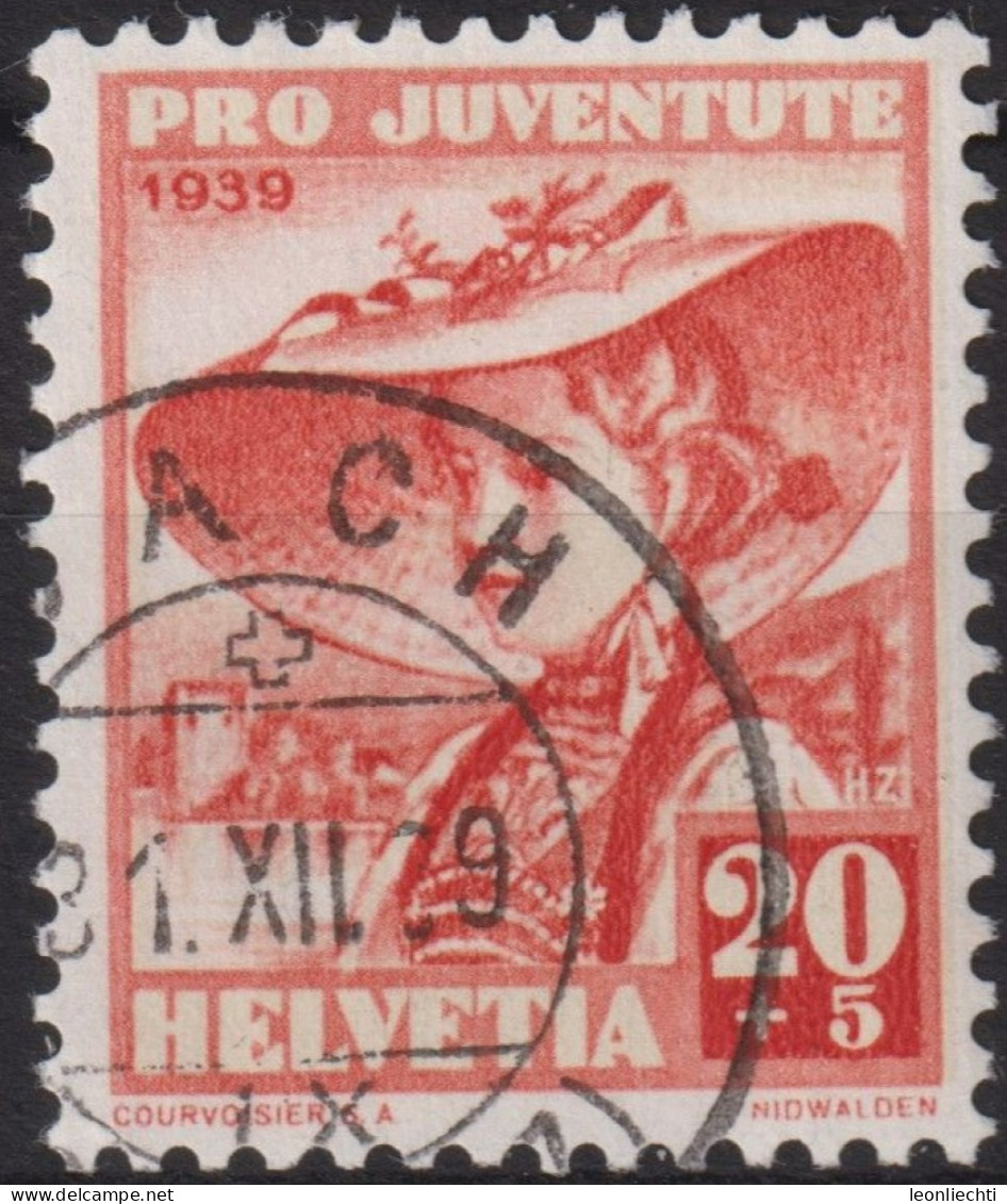 1939 Schweiz / Pro Juventute ° Zum:CH J91, Mi:CH 361, Yt:CH 346,  Trachtenfrau, Nidwaldnerin - Used Stamps