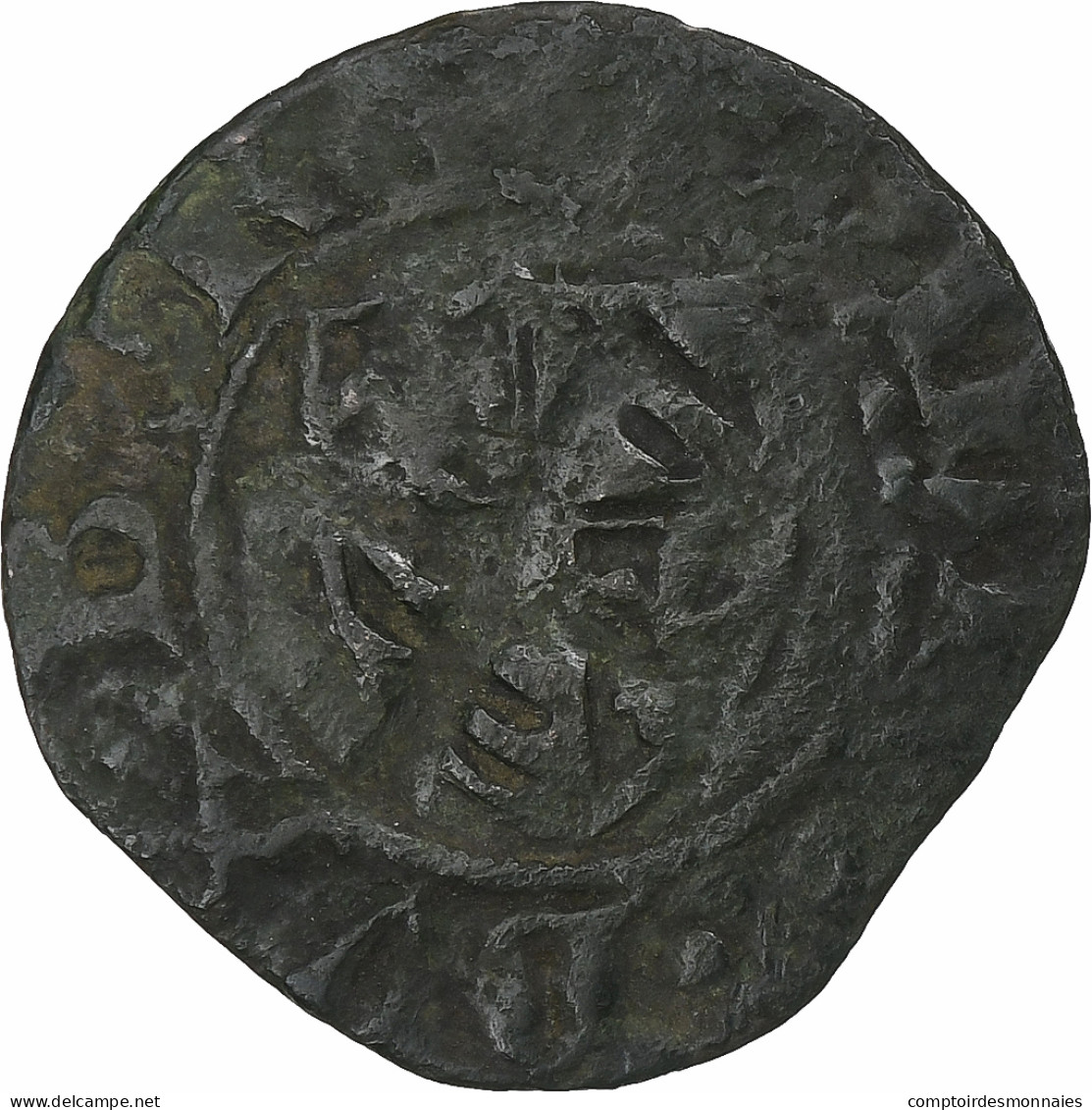 Pays-Bas Bourguignons, Philippe Le Hardi, Double Mite, 1384-1404, Cuivre, TB+ - Other & Unclassified