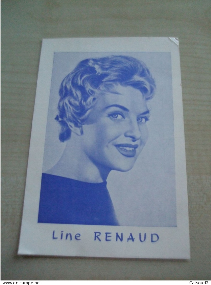 Carte Publicitaire Ancienne LINE RENAUD Chez Pathé - Publicidad