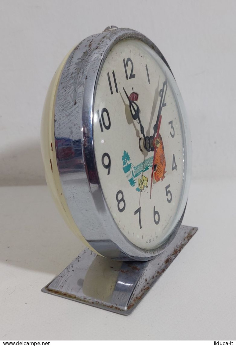 54795 Sveglia A Carica A Molla Vintage Gallina - Made In Shangai - Alarm Clocks