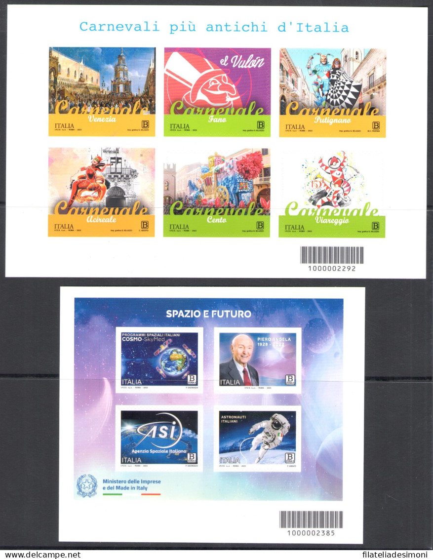 2023 Italia Repubblica, Annata Completa, 94 Valori + 7 Foglietti - MNH** - Annate Complete