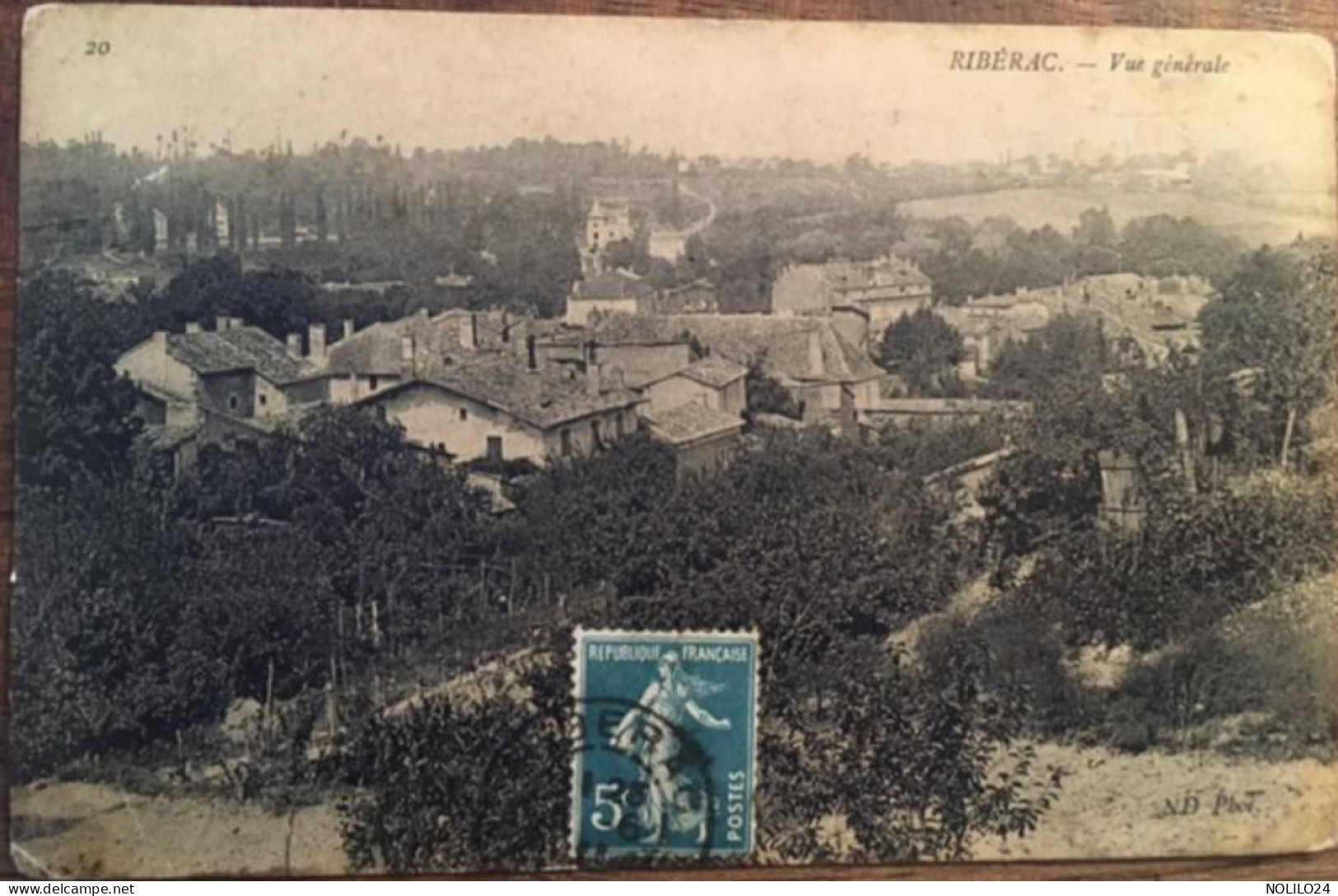 Cpa 24 Dordogne, Ribérac, Vue Générale, éd ND N° 20, écrite En 1911 - Riberac