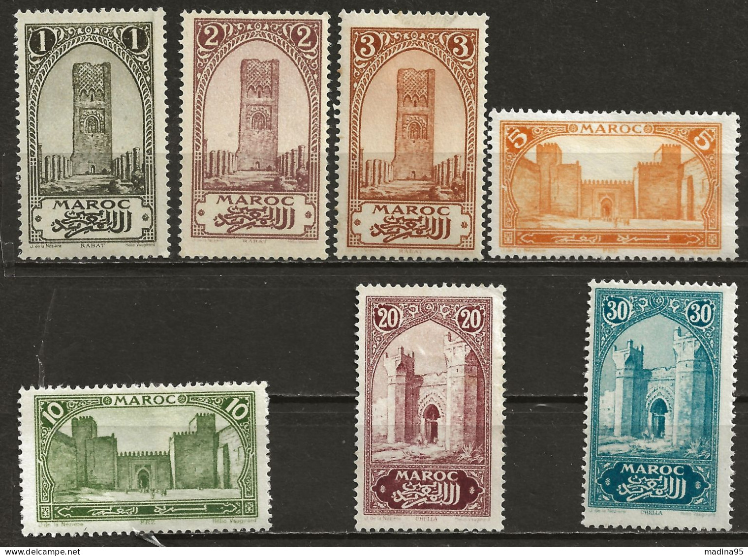 MAROC Colo:, *, (*), N° YT 98/100, 101(*), 102, 104(*) Et 108, TB - Unused Stamps