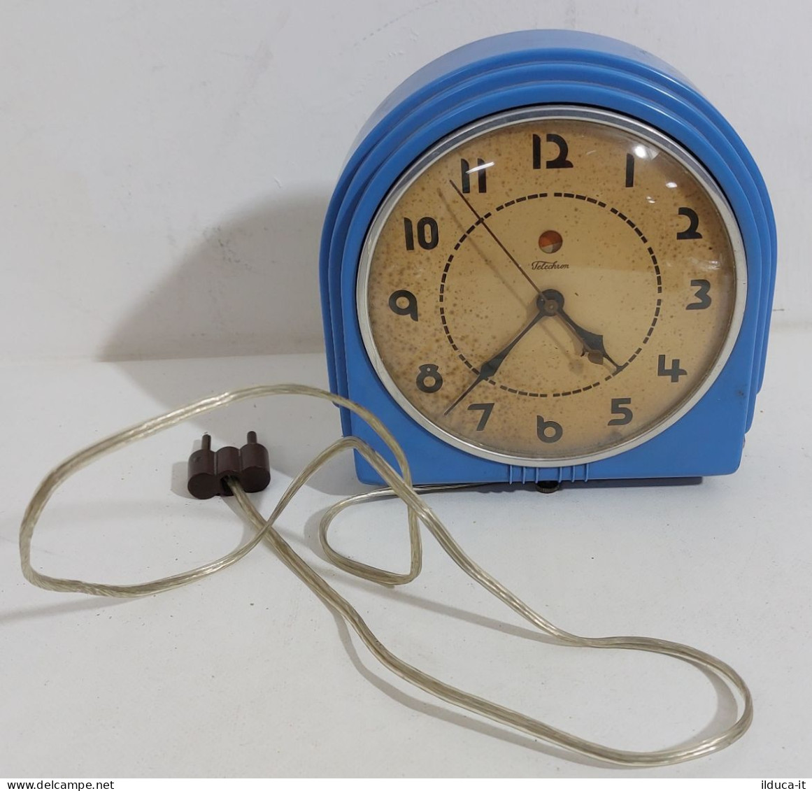 54797 Orologio A Parete Vintage Con Spina - Telechrom - Relojes