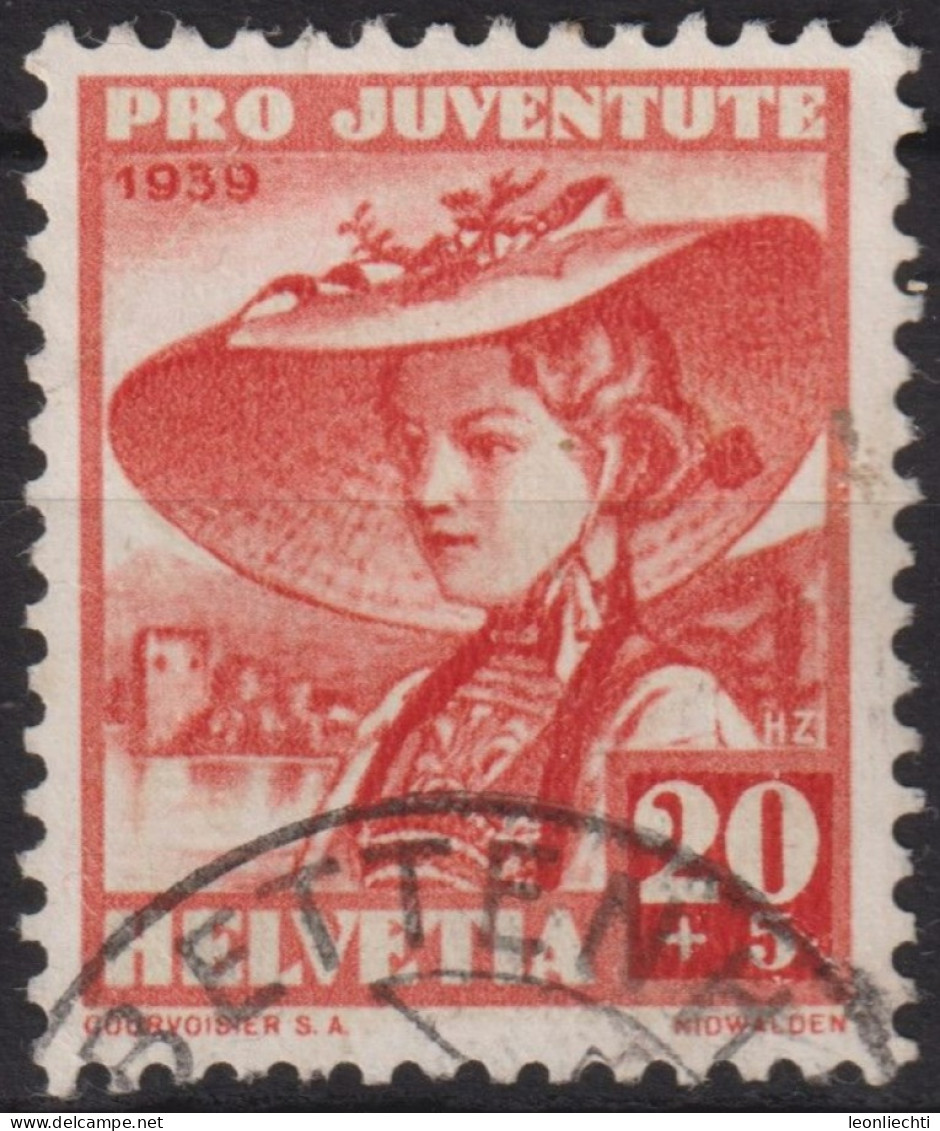 1939 Schweiz / Pro Juventute ° Zum:CH J91, Mi:CH 361, Yt:CH 346,  Trachtenfrau, Nidwaldnerin - Used Stamps