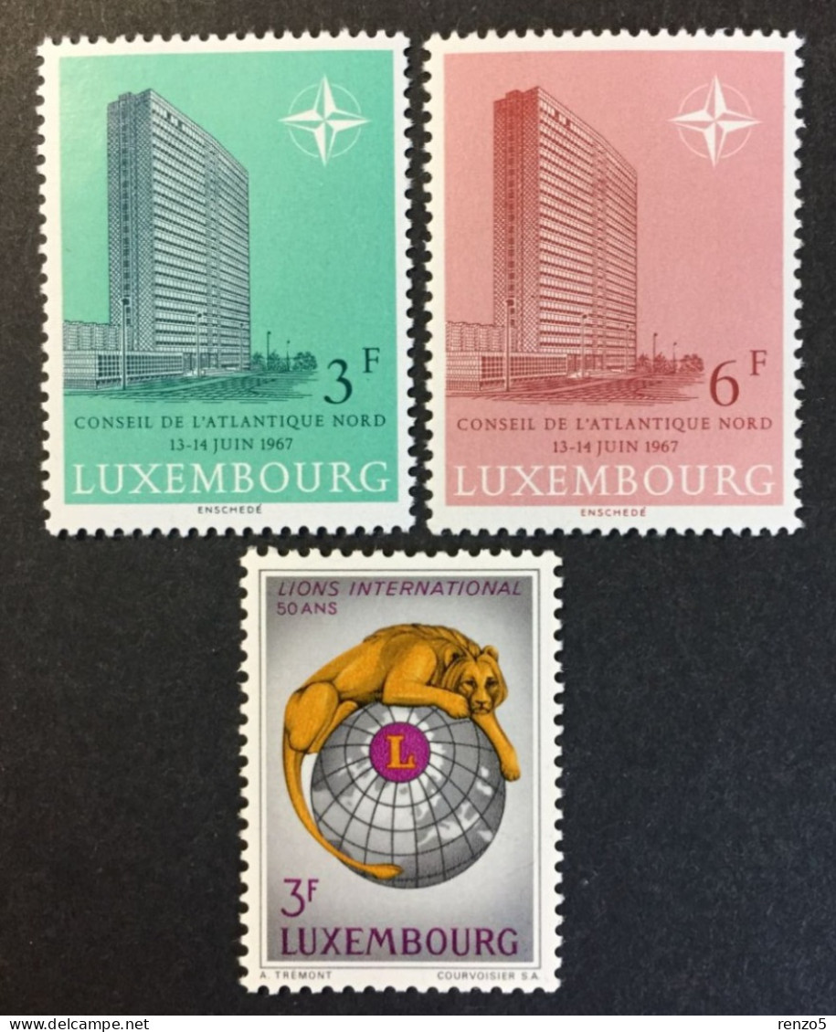 1967 Luxembourg - Lions International, NATO Council Meeting Luxembourg - Unused - Unused Stamps