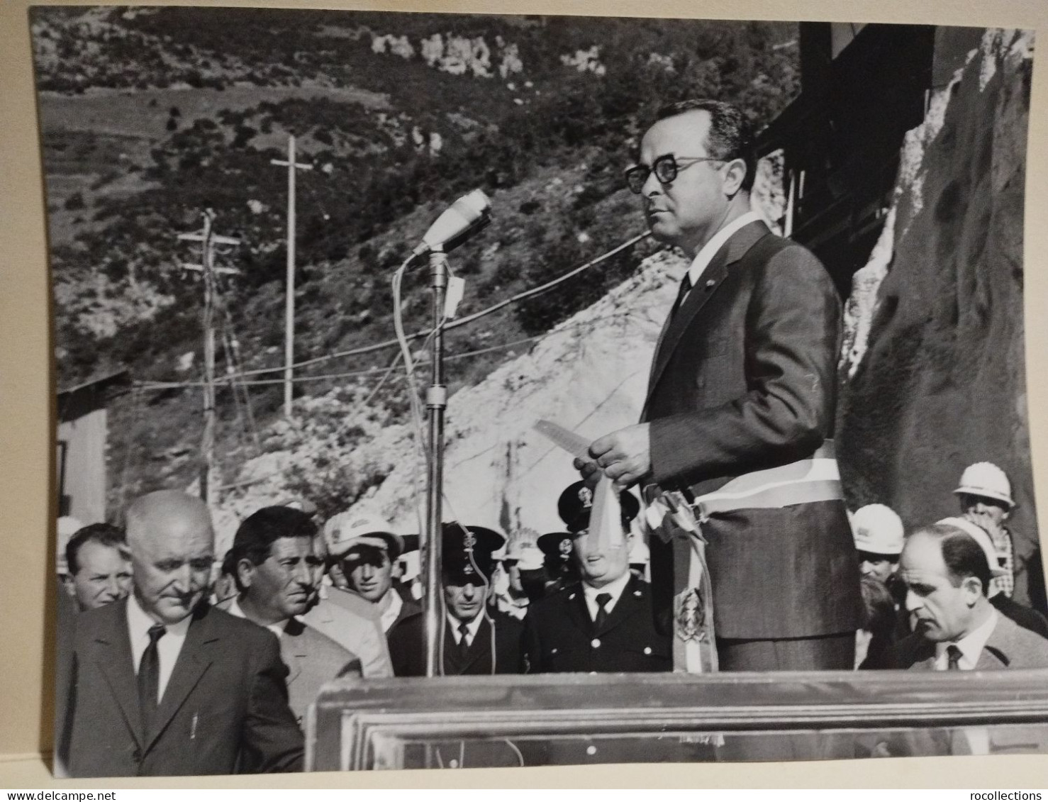 Abruzzo Autostrada A24 Cerimonia Abbatimento Diaframma GALLERIA Monte S. ROCCO 1967. Ministri Natali Mancini - Europa