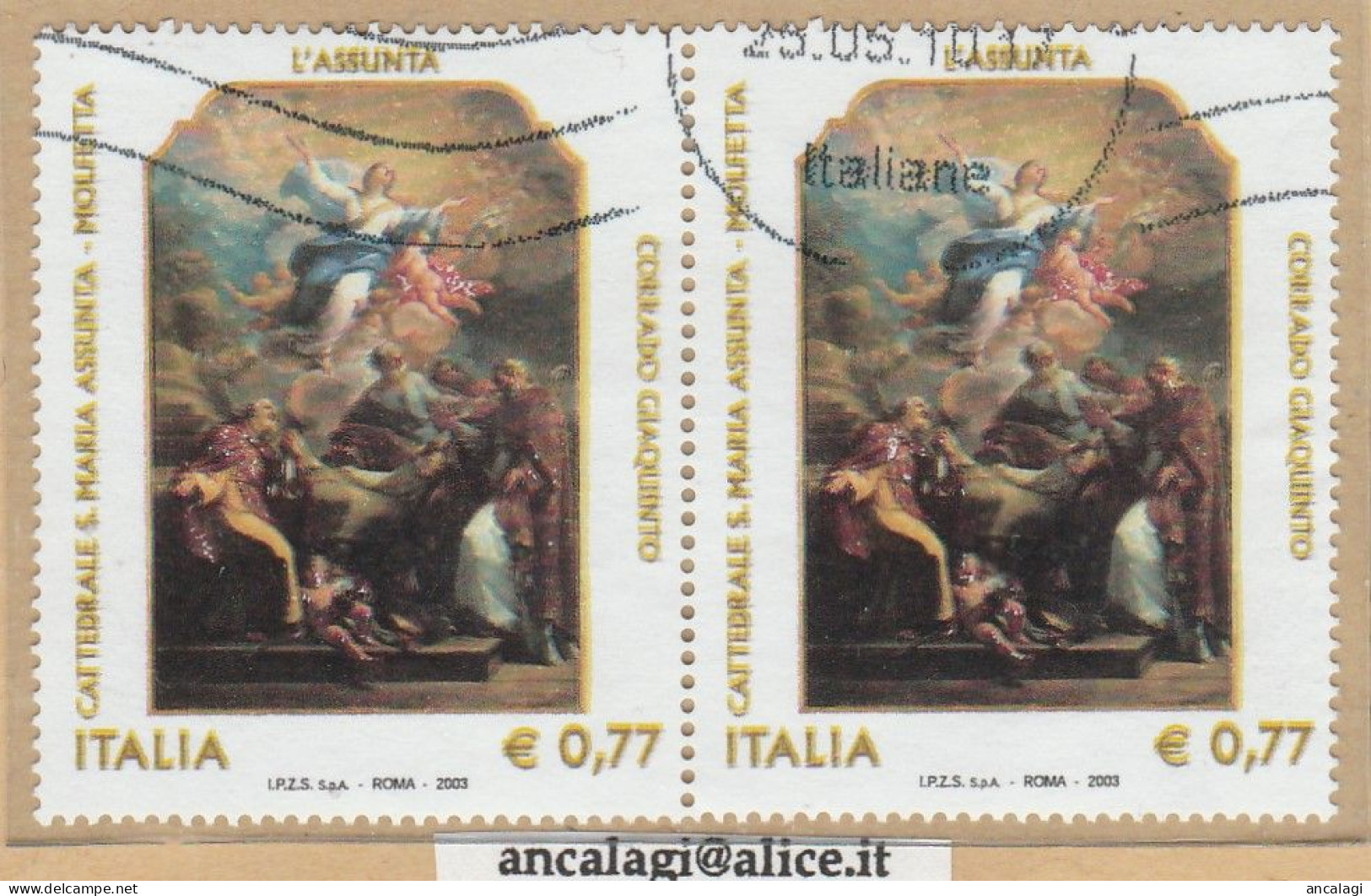 USATI ITALIA 2003 - Ref.0911B"CORRADO GIAQUINTO" 1 Val. In Coppia - - 2001-10: Used