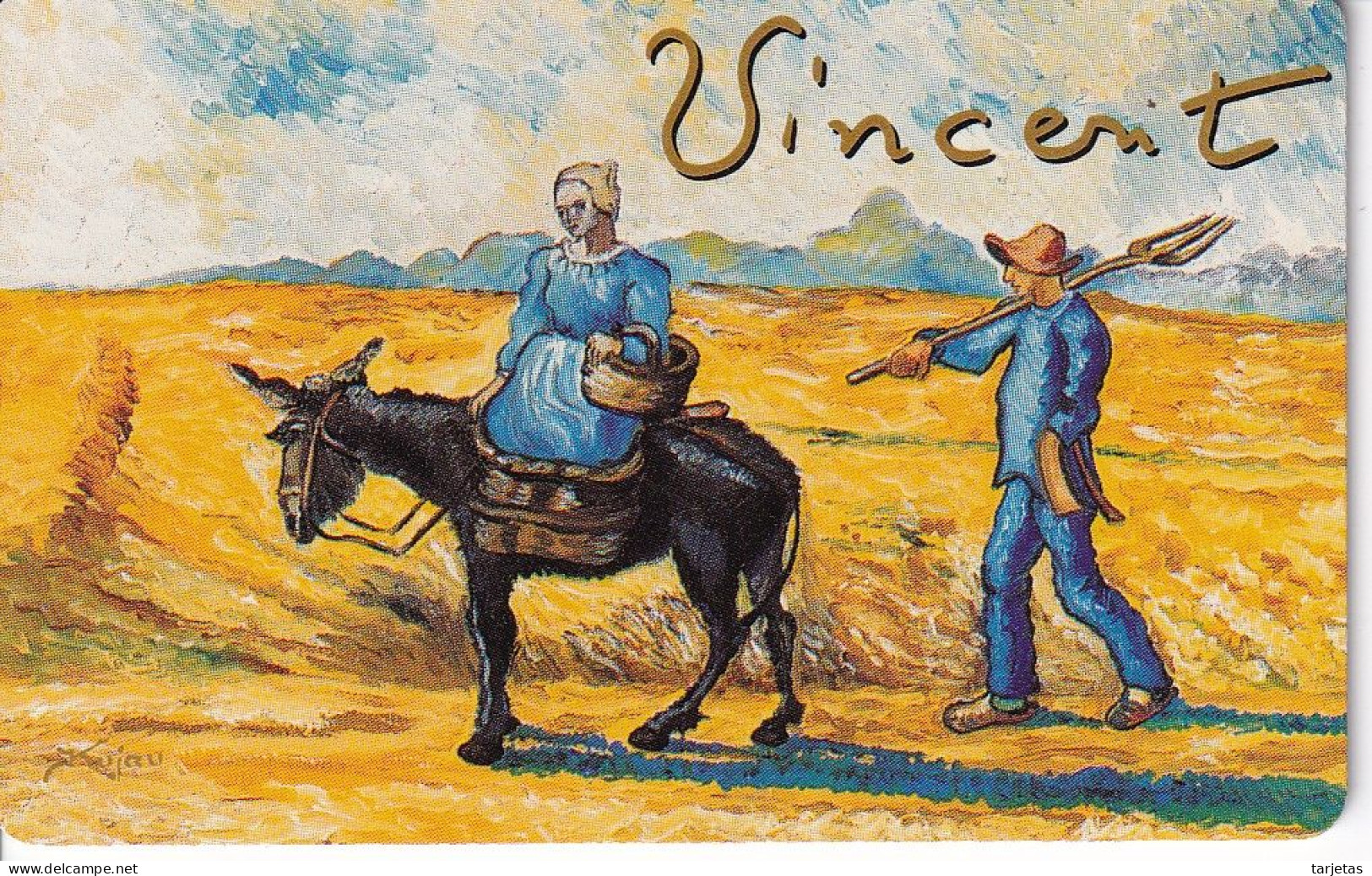 O 025 TARJETA DE ALEMANIA DE UN CABALLO DE TIRADA 3000 (HORSE) VINCENT VAN GOGH - O-Series: Kundenserie Vom Sammlerservice Ausgeschlossen