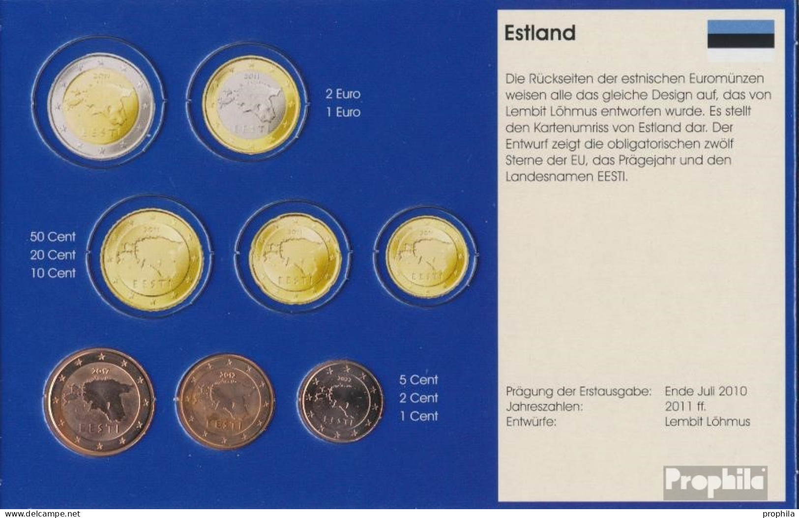 Estland EST1- 3 Stgl./unzirkuliert Gemischte Jahrgänge Ab 2011 Kursmünze 1, 2 Und 5 Cent - Estland