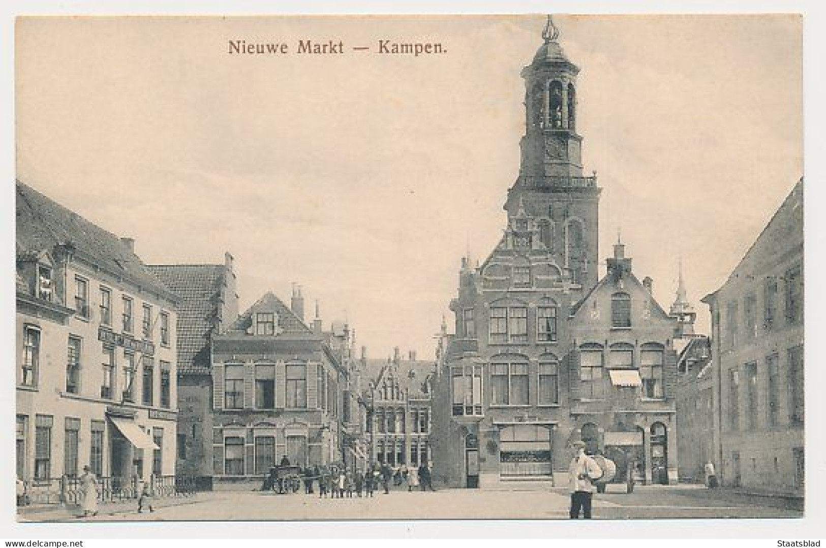 15- Prentbriefkaart Kampen - Nieuwe Markt - Kampen