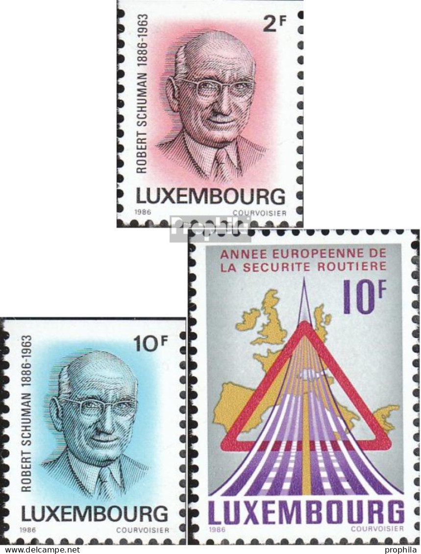 Luxemburg 1156-1157,1162 (kompl.Ausg.) Postfrisch 1986 Robert Schuman, Verkehr - Nuevos