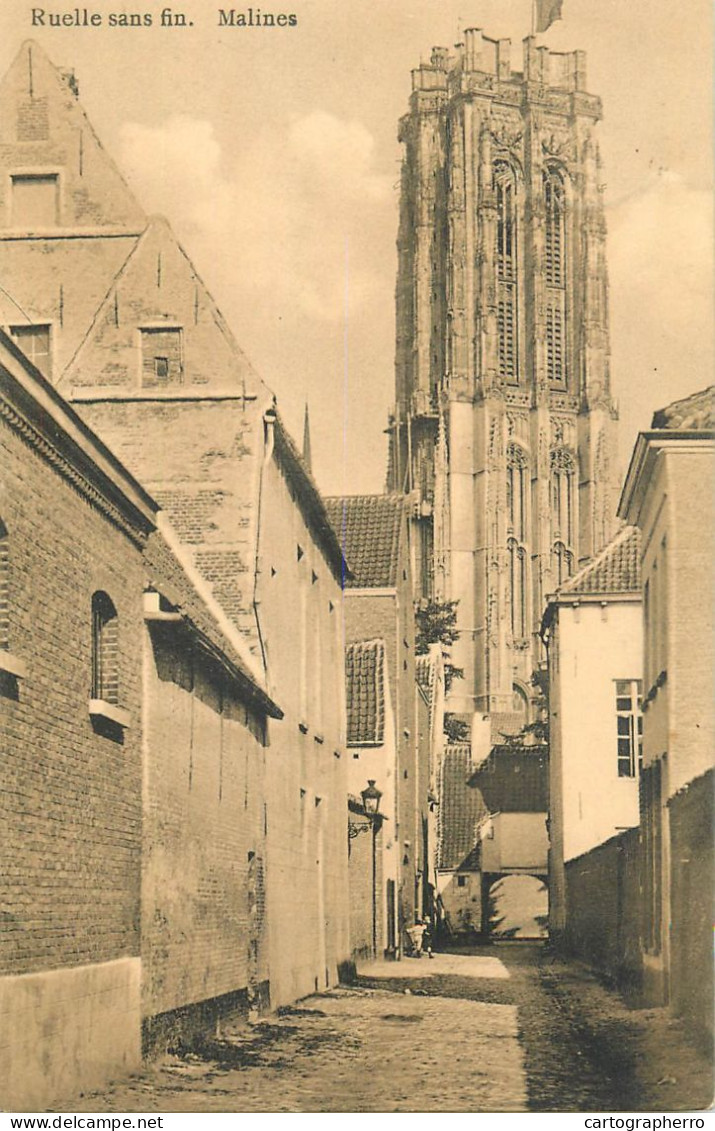 Belgique Cpa Ruelle Sans Fin Malines - Sonstige & Ohne Zuordnung