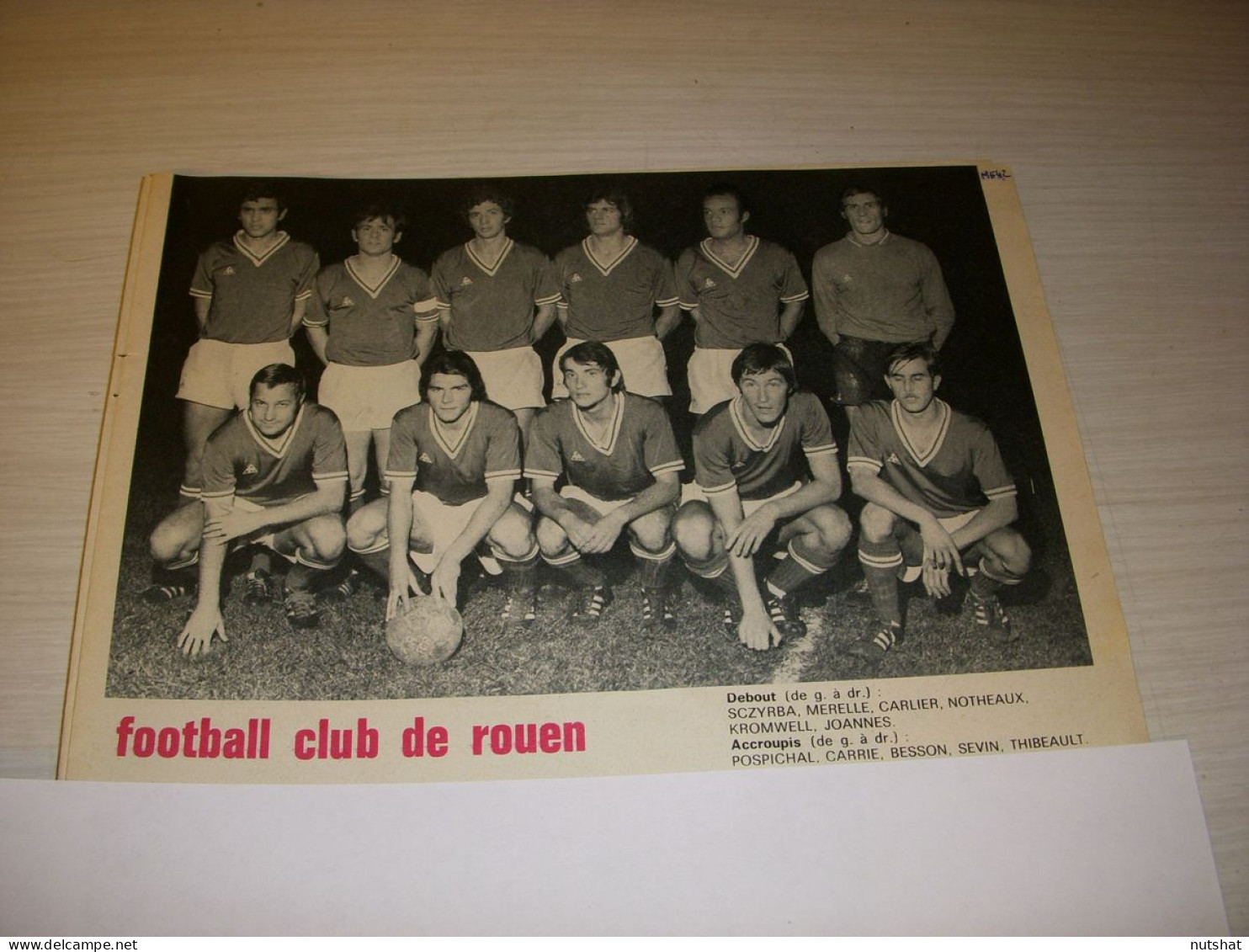 FOOTBALL COUPURE PRESSE MF42 N&B 17x14 1970 FOOTBALL CLUB De ROUEN - Sport