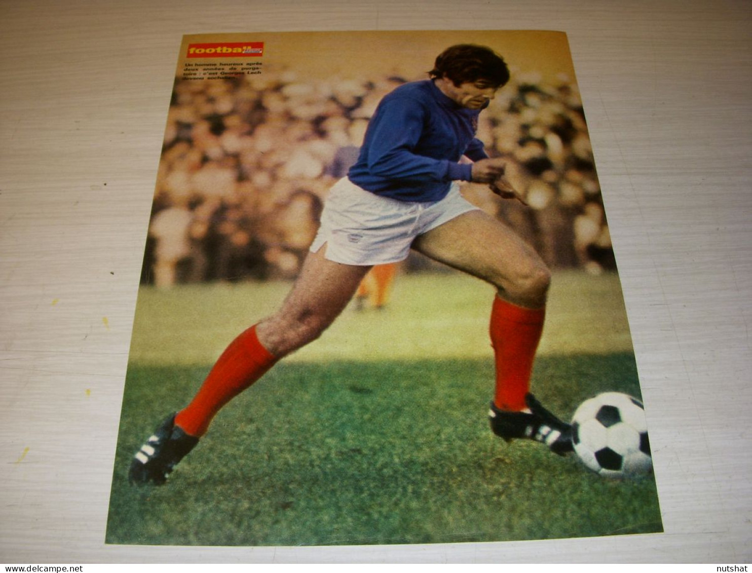 FOOTBALL COUPURE PRESSE FM133 COULEUR 28x22 1969 Georges LECH SOCHAUX - Sport