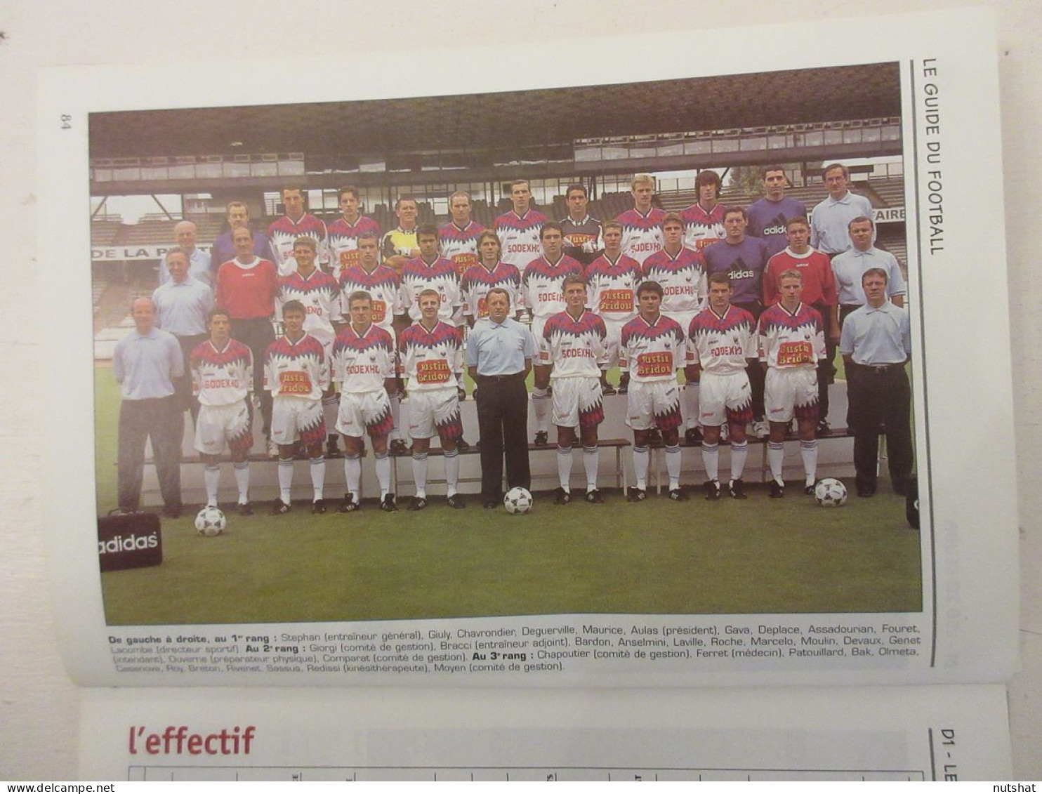 FOOTBALL COUPURE COULEUR 1995-1996 GF082 20x13cm D1 LYON - Sport