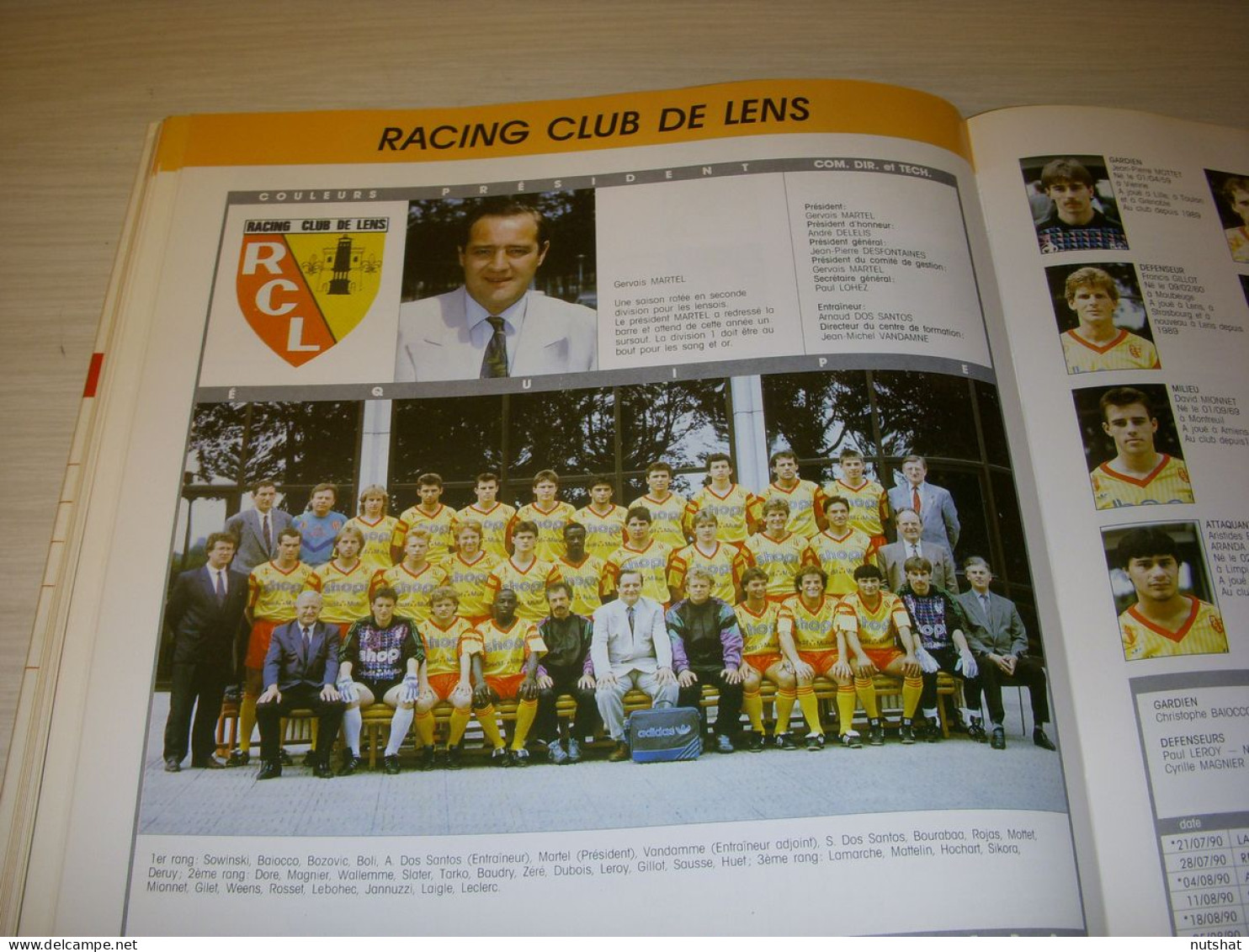 FOOTBALL COUPURE COULEUR 1990-1991 20x10 D2B RACING CLUB De LENS  - Sport