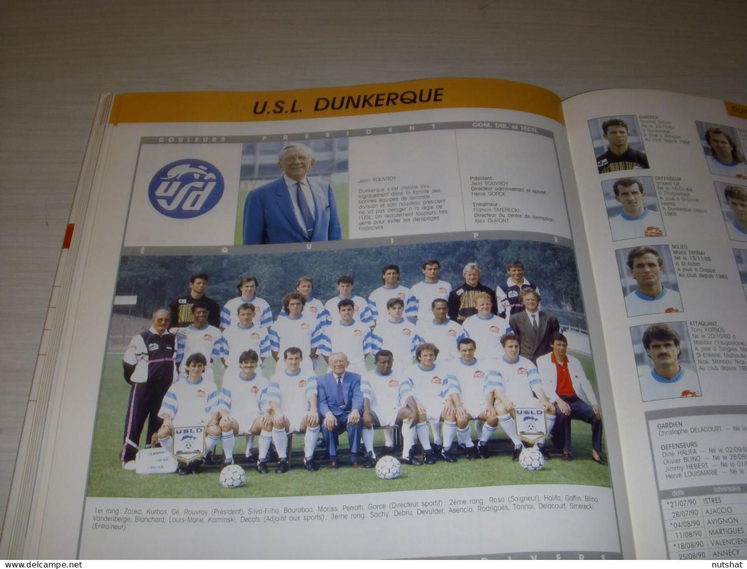 FOOTBALL COUPURE COULEUR 1990-1991 20x10 D2A USL DUNKERQUE  - Sport