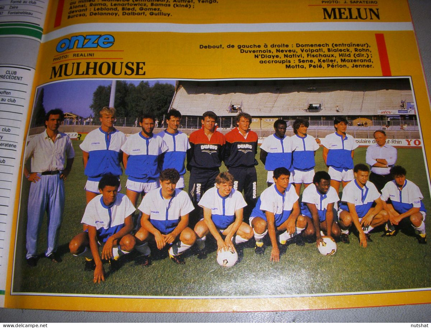 FOOTBALL COUPURE COULEUR 1987-1988 20x15 D2 GrB MULHOUSE  - Sport