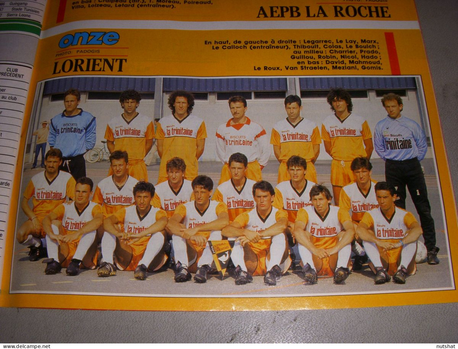 FOOTBALL COUPURE COULEUR 1987-1988 20x15 D2 GrB LORIENT  - Deportes