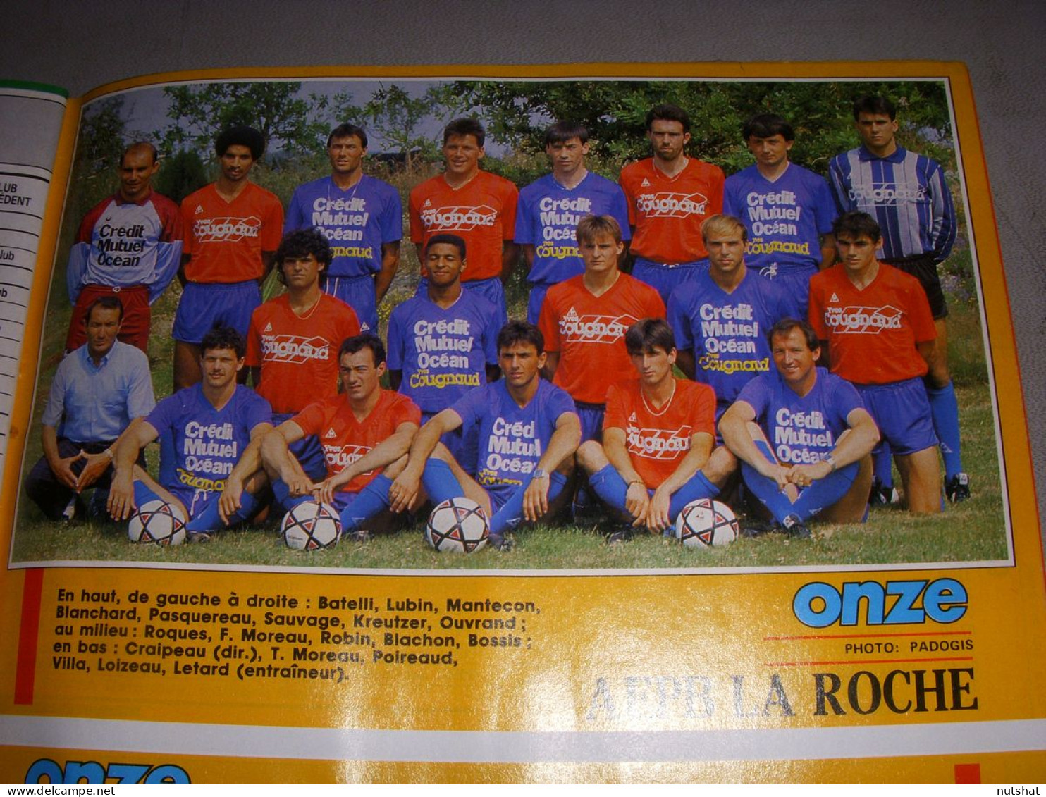 FOOTBALL COUPURE COULEUR 1987-1988 20x15 D2 GrB LA ROCHE Sur YON  - Deportes