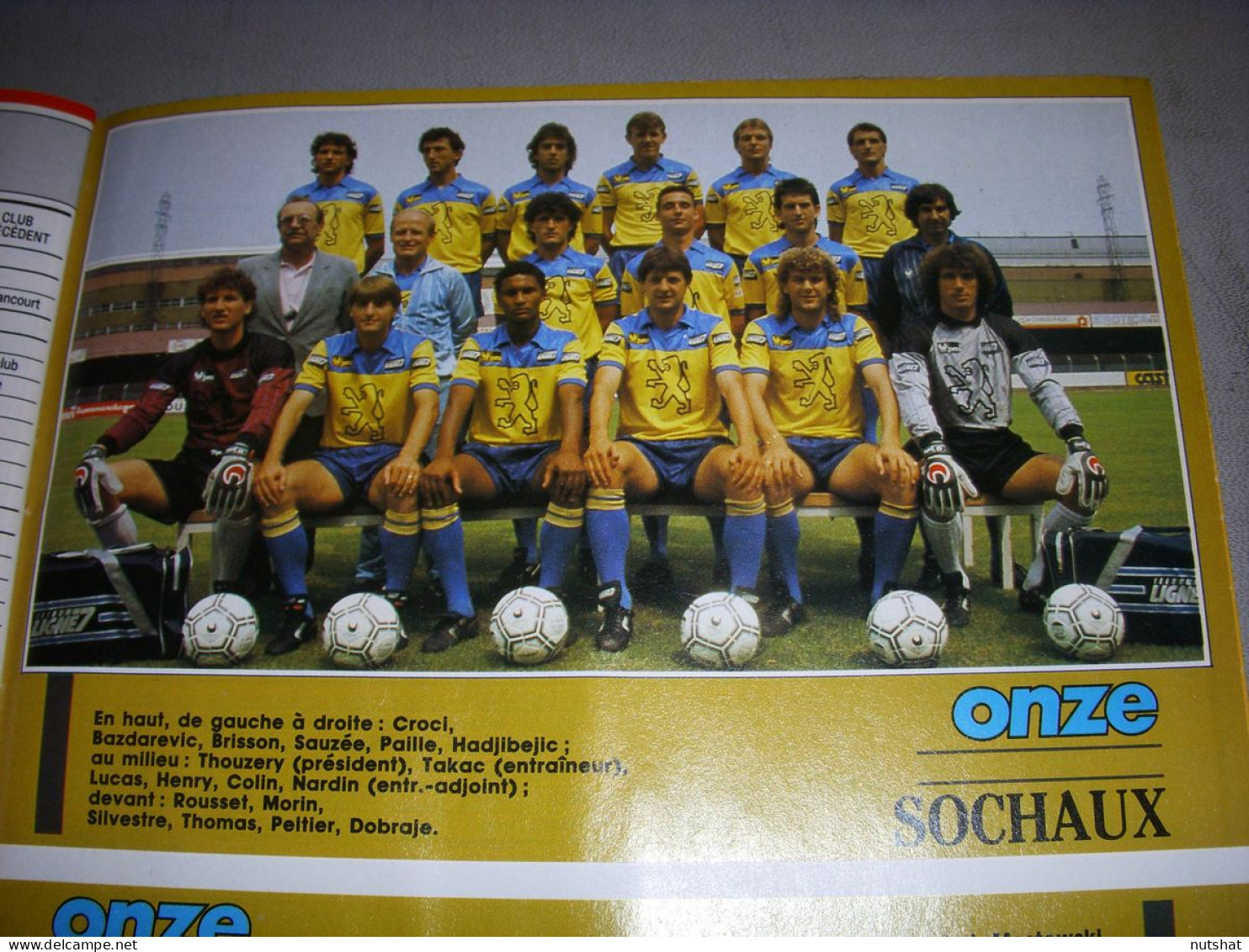 FOOTBALL COUPURE COULEUR 1987-1988 20x15 D2 GrA SOCHAUX  - Sport