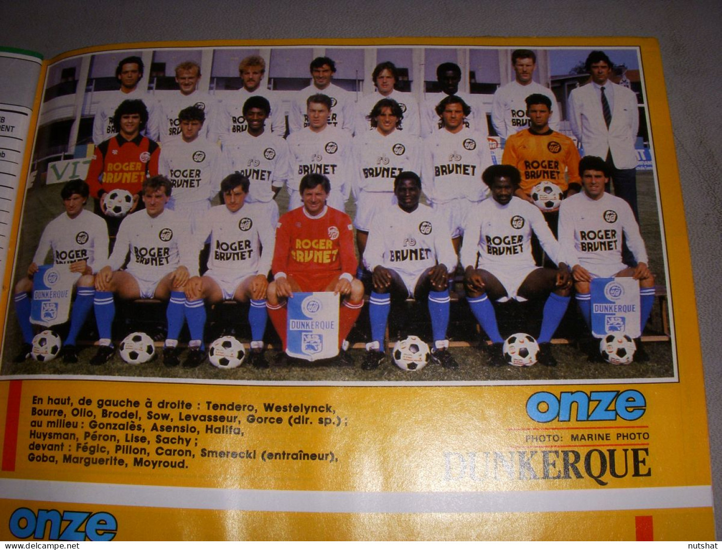 FOOTBALL COUPURE COULEUR 1987-1988 20x15 D2 GrB DUNKERQUE  - Deportes