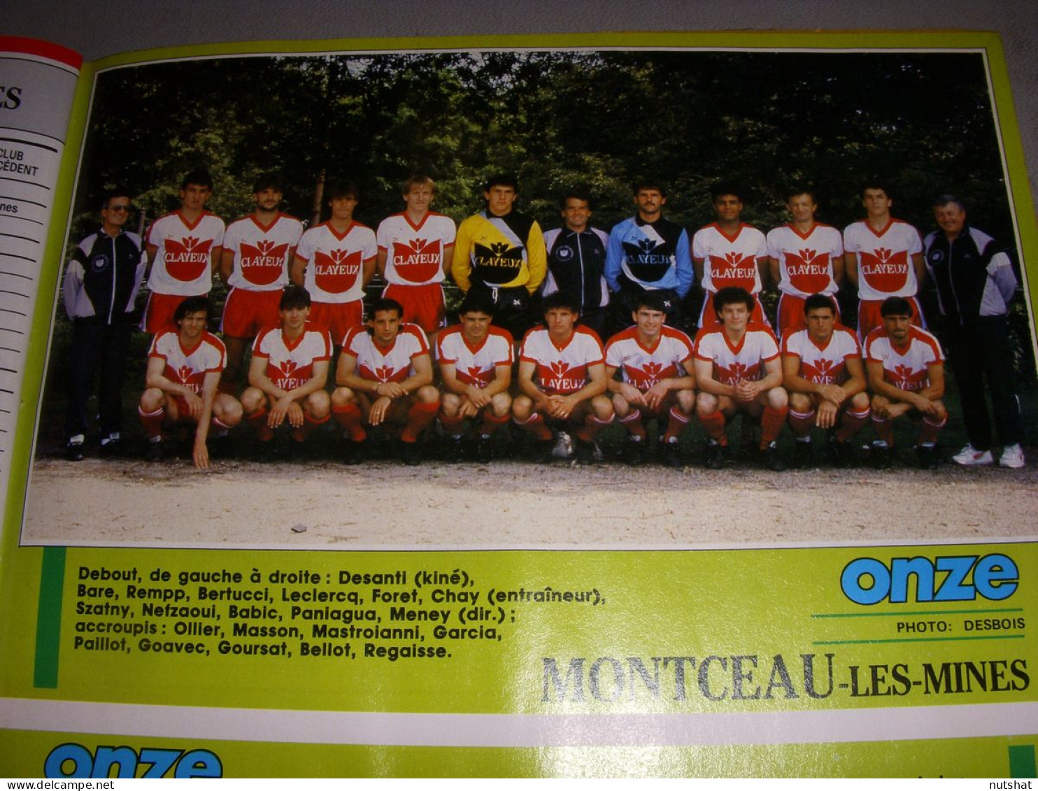 FOOTBALL COUPURE COULEUR 1987-1988 20x15 D2 GrA MONTCEAU  - Sport