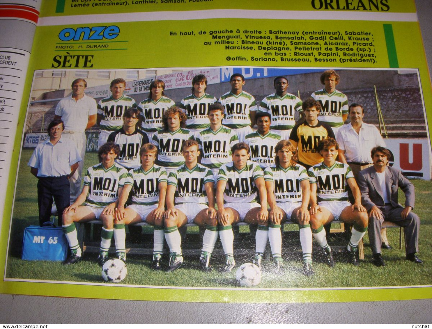 FOOTBALL COUPURE COULEUR 1987-1988 20x15 D2 GrA SETE  - Deportes