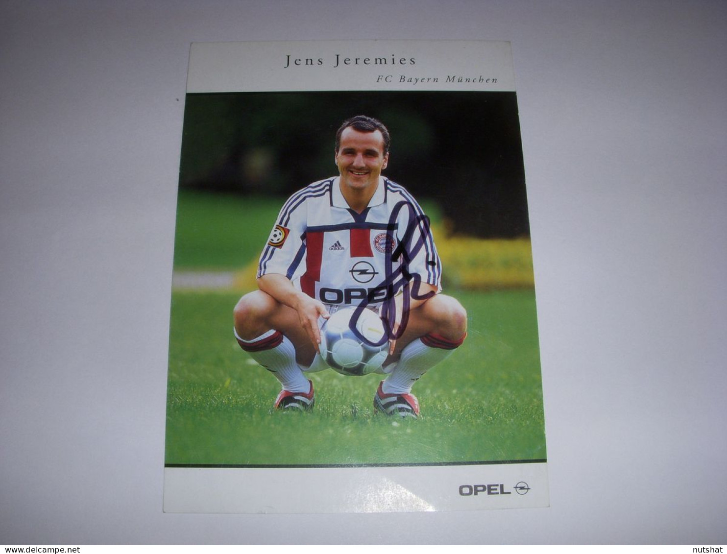 FOOTBALL FICHE Jens JEREMIES BAYERN De MUNICH 2000 Dedicacee                    - Deportes