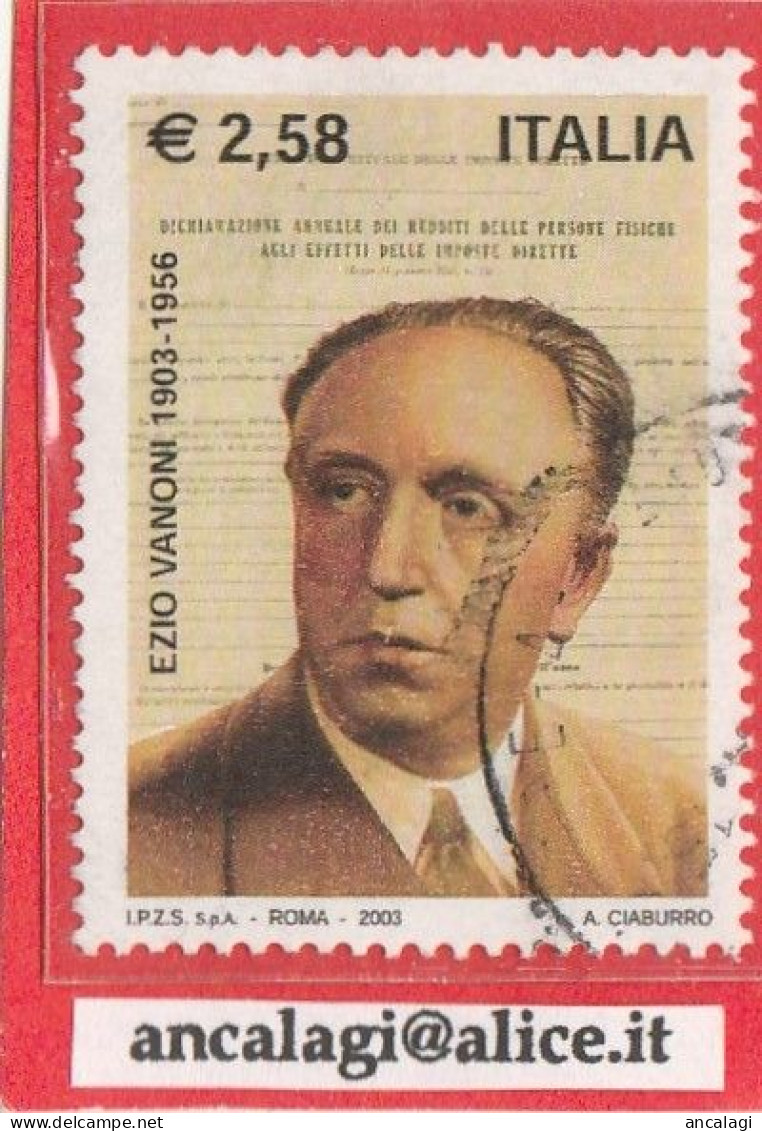 USATI ITALIA 2003 - Ref.0912A "ENZO VANONI" 1 Val. - - 2001-10: Used