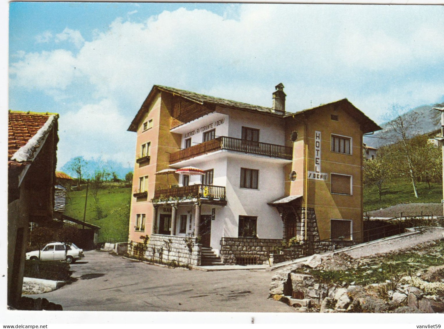 ST. DENIS-AOSTA-HOTEL=ST. DENIS=-CARTOLINA VERA FOTOGRAFIA VIAGGIATA IL 3-5-1953 - Cuneo