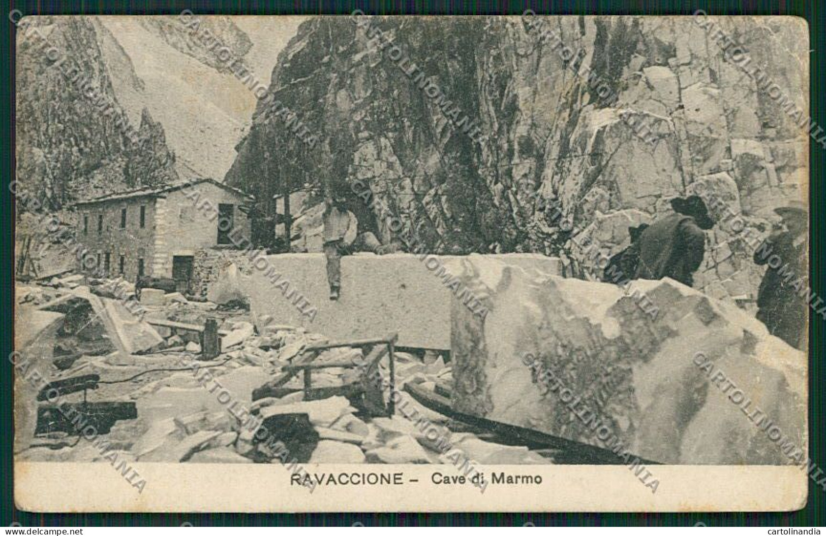 Massa Cave Marmo Ravaccione PIEGHINE Cartolina QQ2976 - Massa