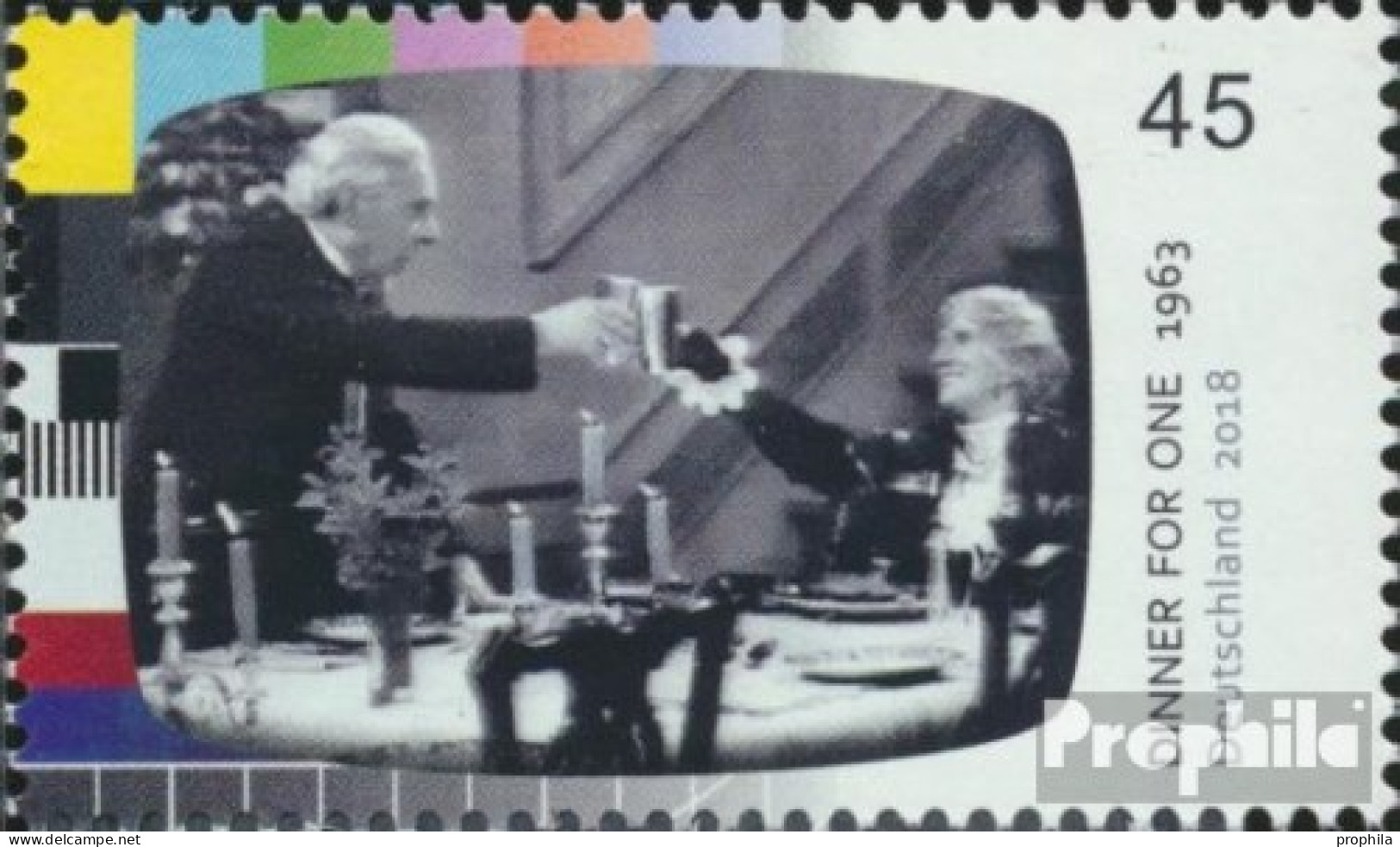 BRD 3415 (kompl.Ausg.) Postfrisch 2018 Fernsehlegenden - Dinner For One - Unused Stamps