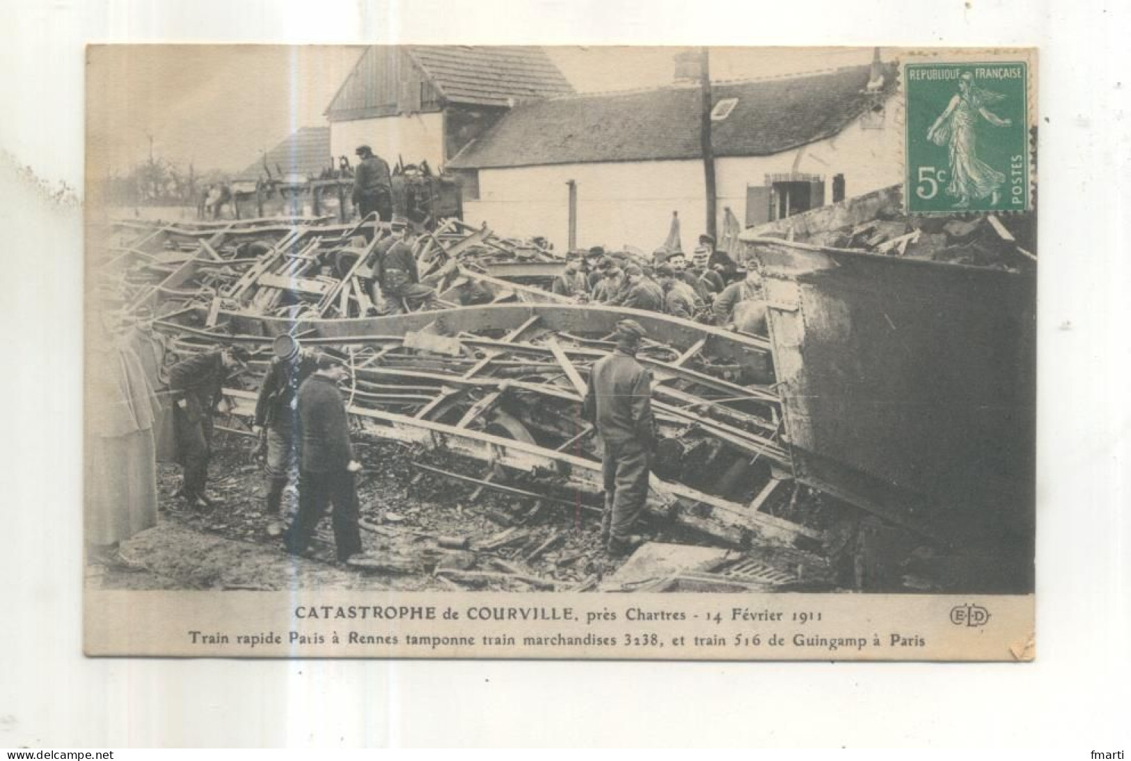 Catastrophe De Courville, Près Chartres, 14 Février 1911, Train Rapide Paris à Rennes Tamponne Train Marchandises - Courville