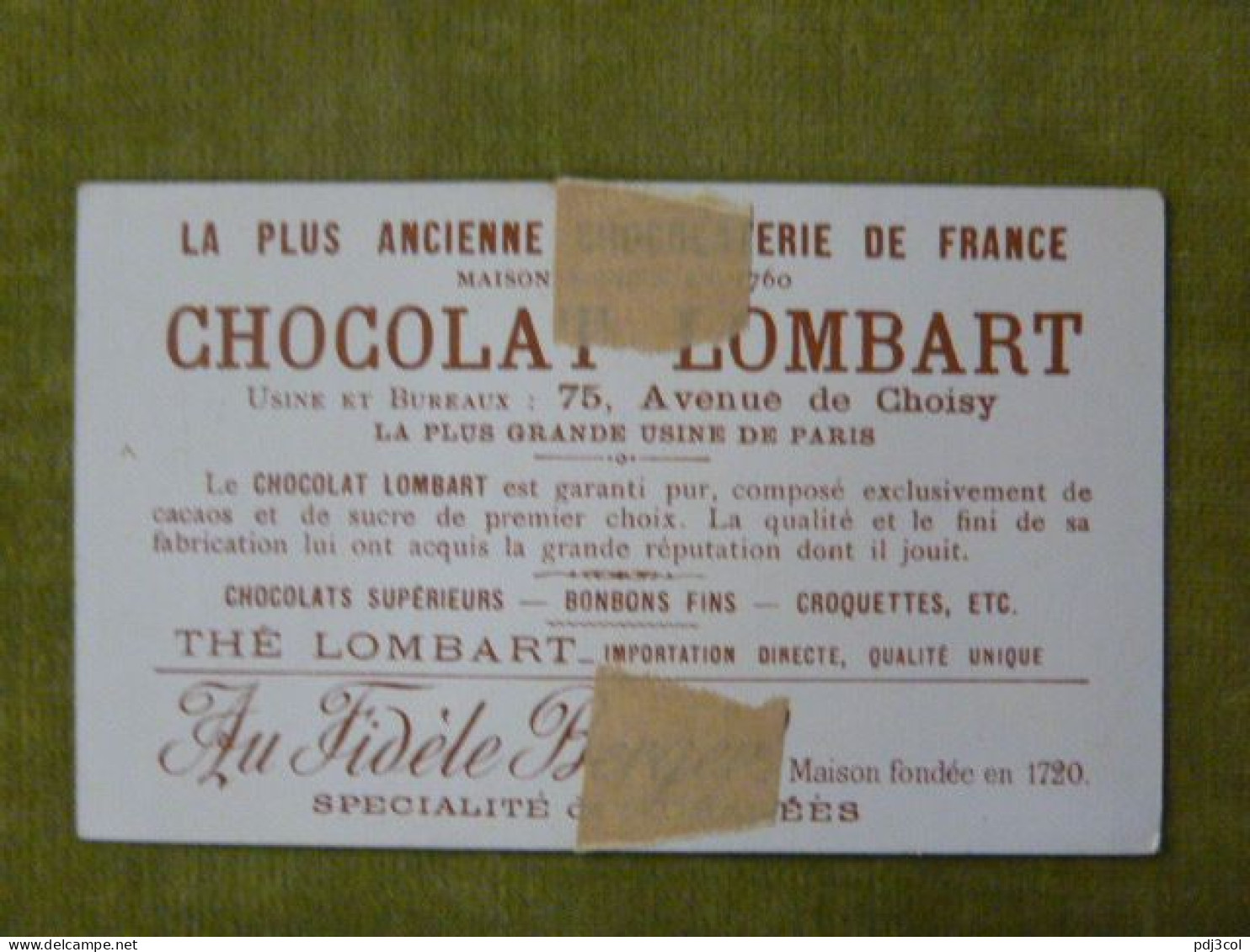 Essayez Votre Force - Chocolat Lombart - Chromo Illustrée Humoristique - Lombart