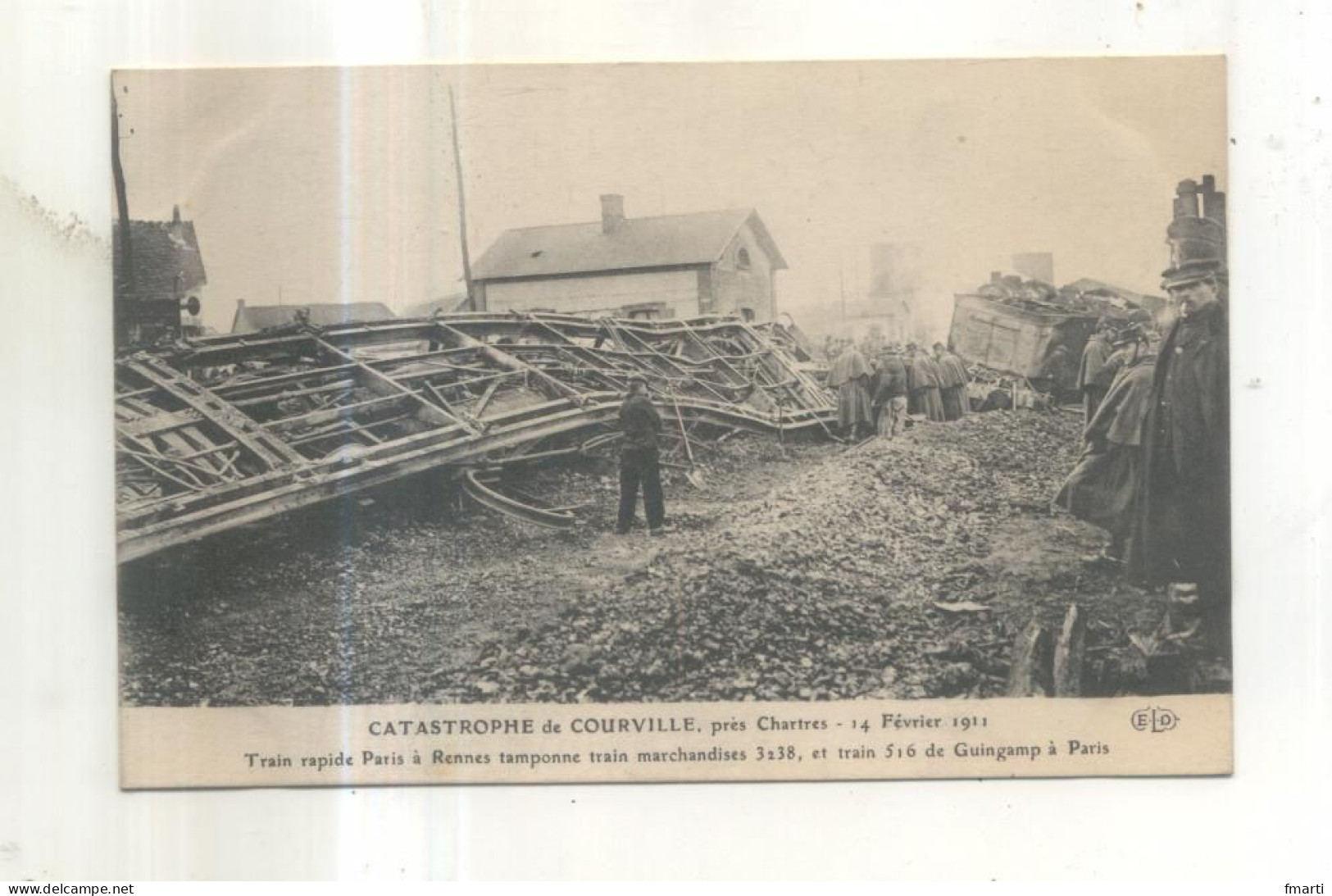 Catastrophe De Courville, Près Chartres, 14 Février 1911, Train Rapide Paris à Rennes Tamponne Train Marchandises - Courville