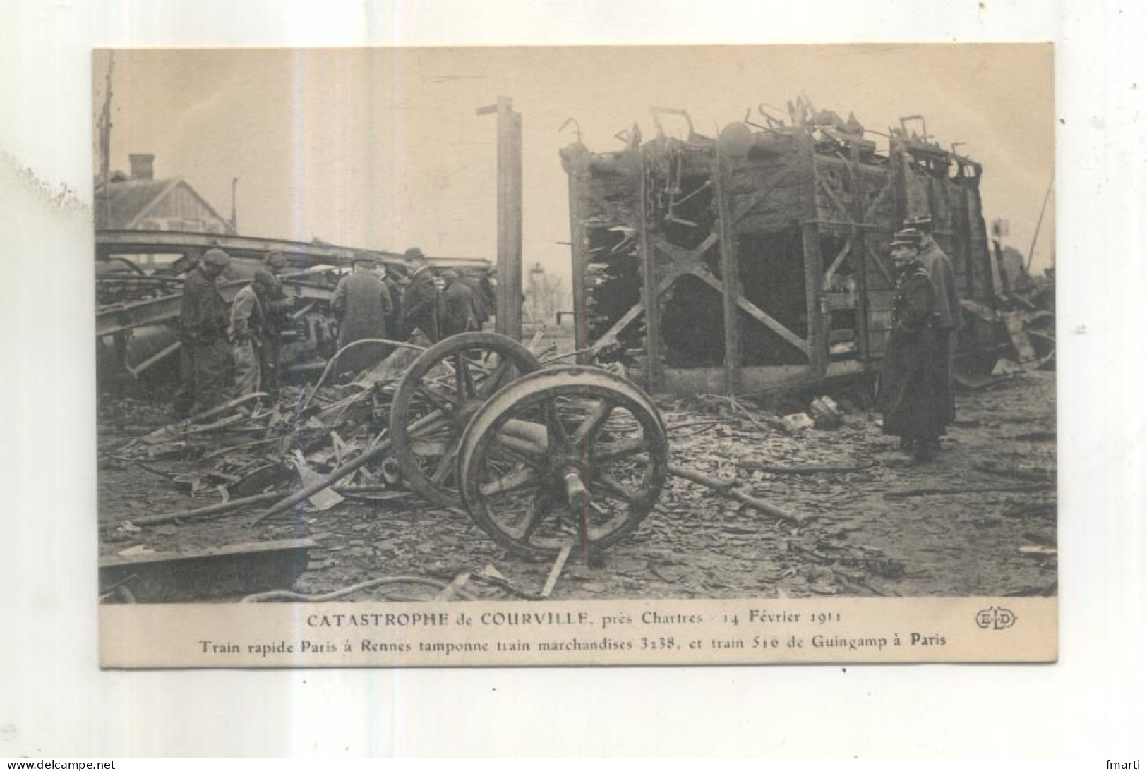 Catastrophe De Courville, Près Chartres, 14 Février 1911, Train Rapide Paris à Rennes Tamponne Train Marchandises - Courville