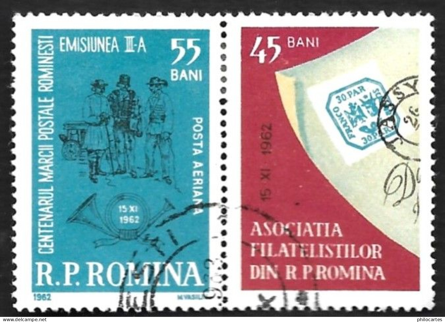 ROUMANIE 1962 -  PA 161  - Journée Du Timbre   - Oblitéré - Used Stamps