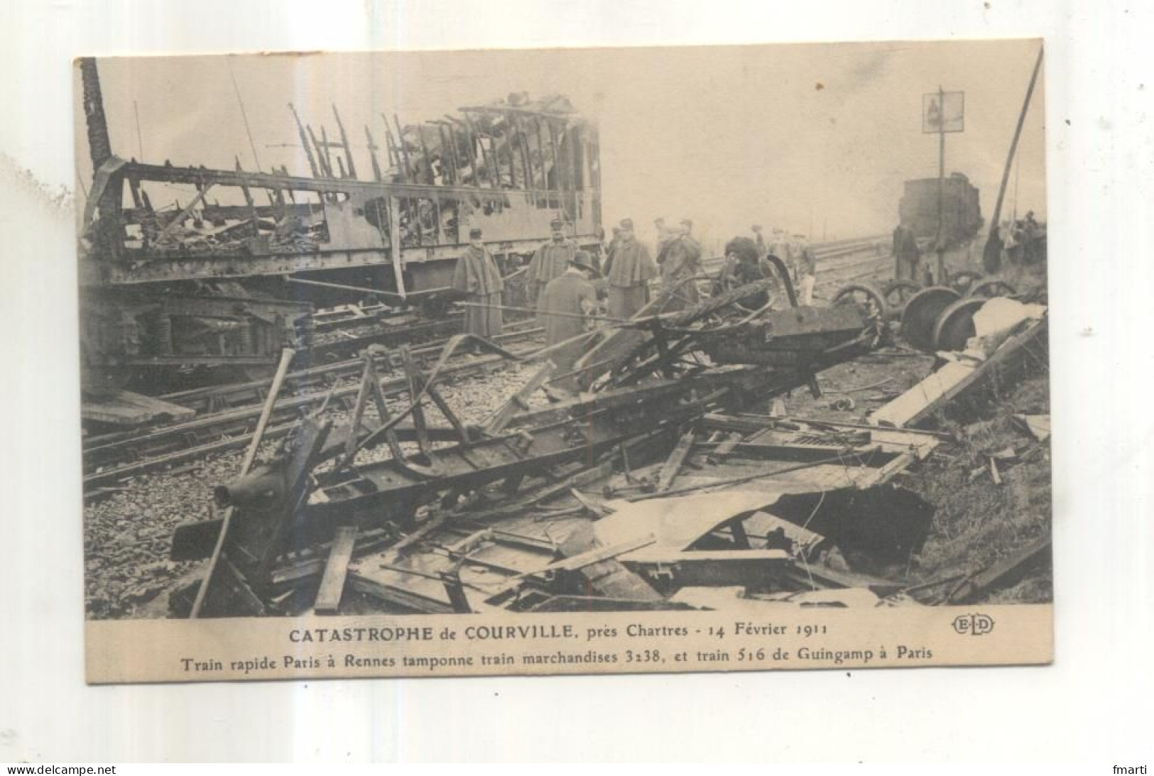 Catastrophe De Courville, Près Chartres, 14 Février 1911, Train Rapide Paris à Rennes Tamponne Train Marchandises - Courville