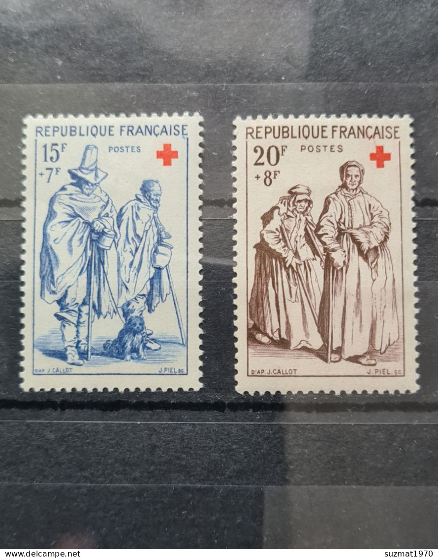 France 1957 " Série Au Profit De La Croix-Rouge " N°1140-1141 Yvert/Tellier Neuf* - Neufs