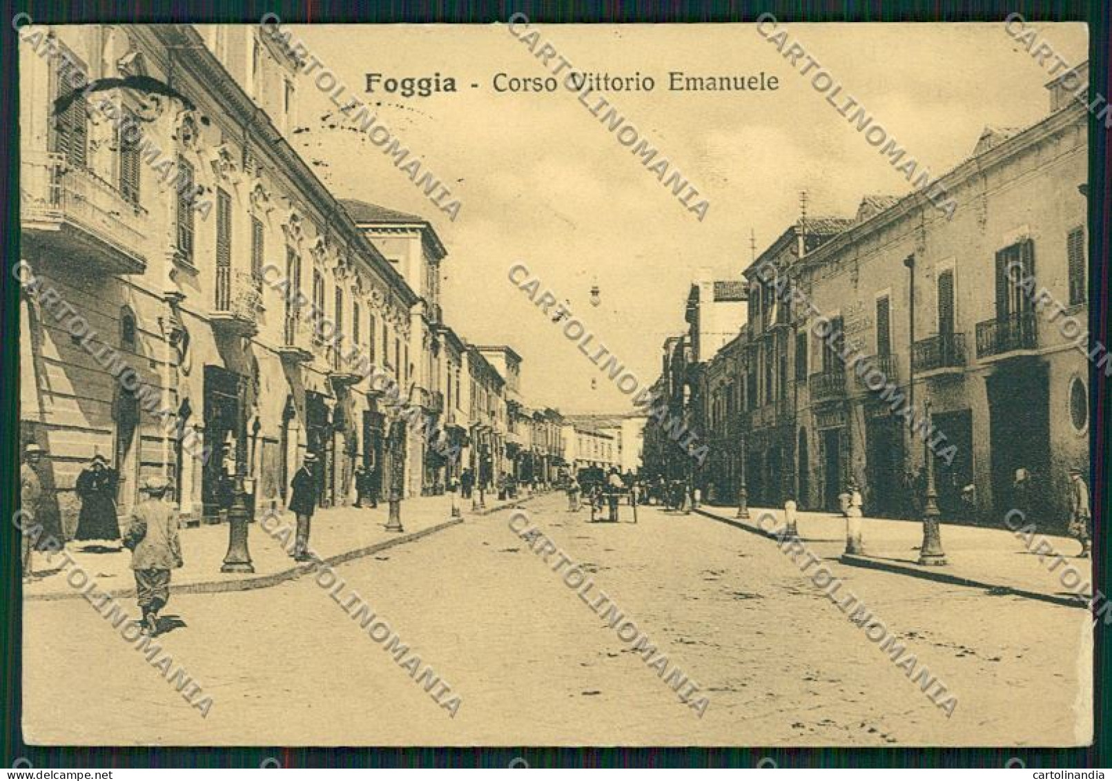 Foggia Città ABRASA RIFILATA Cartolina QQ4793 - Foggia