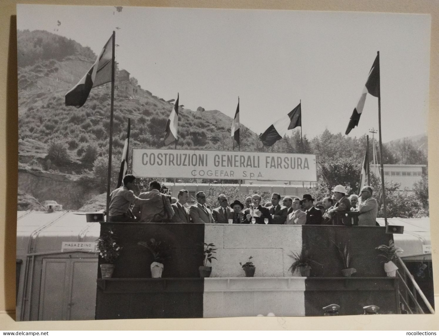 Abruzzo Autostrada A24 Cerimonia Abbatimento Diaframma GALLERIA Monte S. ROCCO 1967. Ministri Natali Mancini - Europa