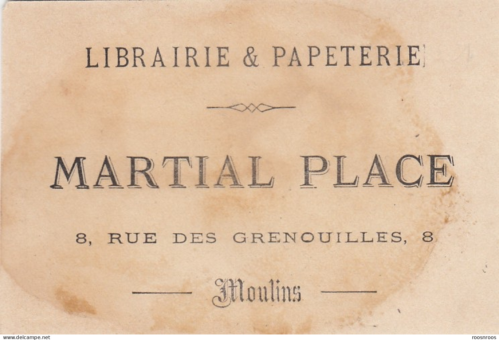 CHROMO MARTIAL PLACE - LIBRAIRIE PAPETERIE  MOULINS ALLIER - - Other & Unclassified