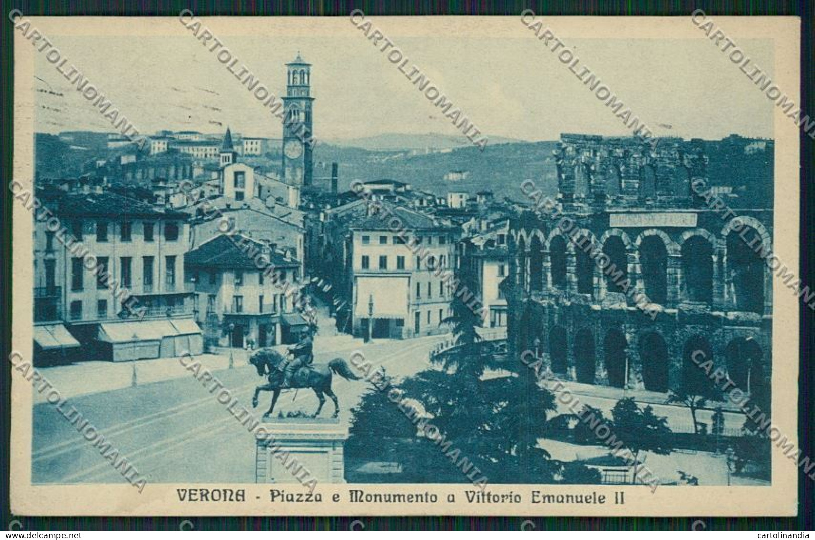 Verona Città Monumento Vittorio Emanuele II Cartolina ZC3263 - Verona